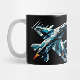 Tactical Geometric Raptor | F-22 Jet Fighter Tee Mug